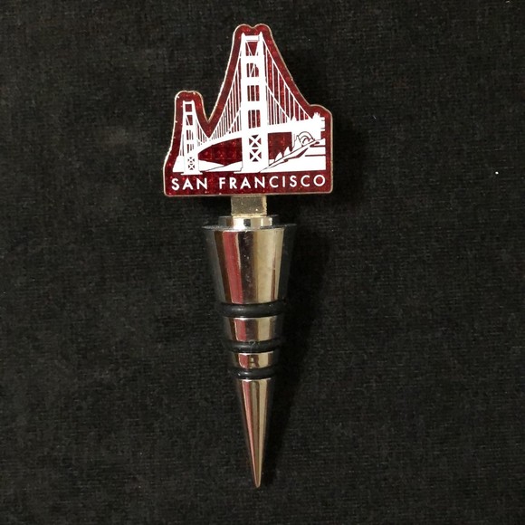 Bottle Stopper San Fransisco Golden Gate Bridge Bar Acessories - Picture 1 of 4